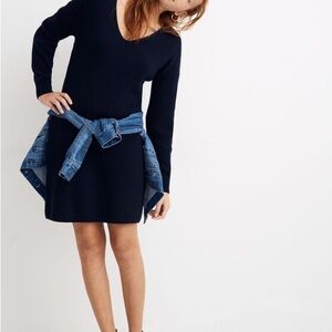 Madewell Relaxed V-Neck Sweater Dress